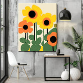 Painting by Numbers Minimalism Sun Flowers Field